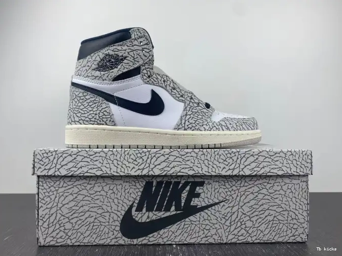 Rep TBK High Jordan White Air 1 OG DZ5485-052 Cement 0608